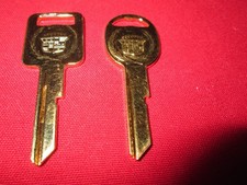 Cadillac Keys 24K Gold Plated Set of 2 Uncoded Promotional  Keys  Late 80's picture