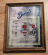 RARE Vintage Buick 75th Anniversary 1903-1978 Framed Mirror Dealer Advertising  picture