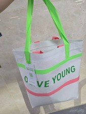 Olive Young Reusable Large Tote Shopping Bag New with tags picture