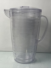 Clear Double Wall Insulated Pitcher With Lid 10
