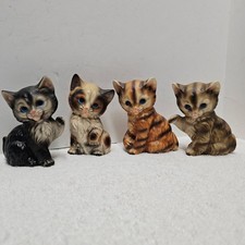 Choice Imports Ceramic Kittens Set of 4 Japan Vintage Cat Figurines picture