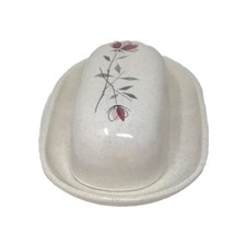 Vintage Franciscan Duet Gladding McBean Duet Rose Covered Butter Dish MCM 1950s picture