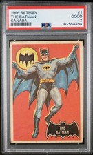 1966 Topps Batman Canada O-Pee-Chee #1 The Batman PSA 2 - New Grade Rookie picture