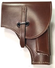 WWII GERMAN ITLAIAN M1934 MAUSER BERETTA BROWN LEATHER PISTOL HOLSTER picture