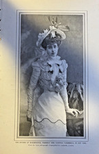 1902 Vintage Magazine Illustration Duchess of Marlborough Consuelo Vanderbilt picture