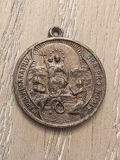 Antique Spain Maria Reparatrix Ora Pro Nobis Bronze Catholic Medal picture