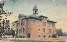 F87/ Barberton Summit County Ohio Postcard c1910 Catholic Church 8 picture