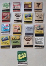 17 Vintage Advertising Matchbooks Rx Pharmaceutical Tonel Calox Bronchola Anacin picture
