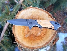 Handcrafted Wood Handle Folding Pocket Knife (3 Variations) picture