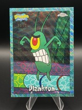 2025 Topps Chrome SpongeBob 25th #29 Plankton FlowerCloud Refractor 23/75 picture