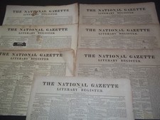 1821 MAR-APR THE NATIONAL GAZETTE & LITERARY REGISTER NEWSPAPER LOT 7 - NP 1427 picture