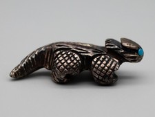 Sterling Silver Zuni Style Lizard Fetish 1.18 oz picture