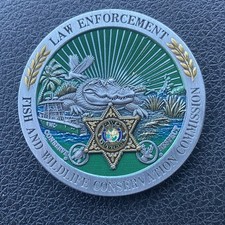 Large FWC Florida Fish and Wildlife Challenge Coin Game Conservation Police picture