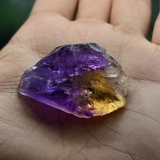 90 Cts Rare Big Ametrine Rough Gemstone – Natural Raw Amethyst and Citrine picture