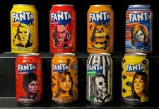 Ultimate Fanta Horror Movie Soda 8-Can Set Beetlejuice Blumhouse FNAF Chucky picture