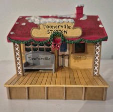 Rare Disney Toontown TOONERVILLE TRAIN STATION Lights Up picture