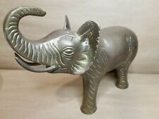 VTG Solid Brass Hand Crafted Elephant Statue Figure  picture