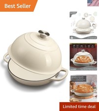 Elegant 6QT Cast Iron Bread Oven with Lid - Ideal for Sourdough Baking picture