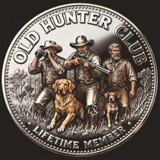 5PCS Old Hunter Club Lucky Coin, Lucky Hunting Challenge Coin picture