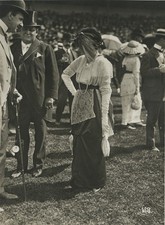 1913 Fashion House Models, Paris Racecourse Photo by Seeberger Freres ART DECO picture