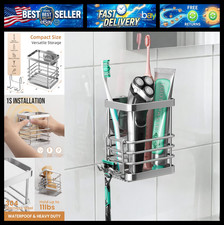 Powerful Suction Cup Stainless Steel Toothbrush Holders, Silver picture