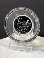 Vintage Vic Mon Motor Hotel Canadian, Texas Ashtray Clear 1960’s picture