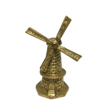 Wonderful Solid Brass Vintage Decorative Tinkling Windmill Bell – BLADES SPIN picture
