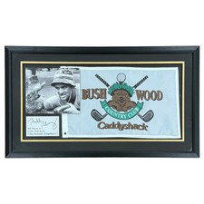 Bushwood Country Club Caddyshack Deluxe Framed Golf Pin Flag with Photo - Unsign picture
