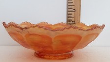 Antique Fenton Carnival 6 1/2”  Glass Bowl in the Grape and Vine Pattern picture