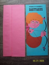 Vintage Sagittarius Zodiac card with envelope picture