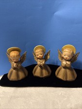 Set of 3 1950's Vintage Napcoware Ceramic Angels, R3258 picture
