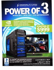 2009 Digital Storms Customized Systems Print Ad Nvidia BBB A+Rated Power of 3 picture