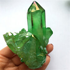 1PC 30g-70g Plating Green Crystal Cluster Quartz Mineral Healing Reiki Decor USA picture