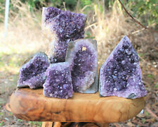 Clearance Amethyst Cut Base Crystal Geodes - Natural Quartz Cluster Specimens picture