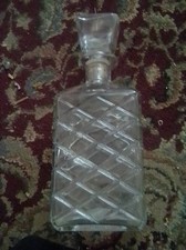 Vintage 1960's Decanter Square great Design 10.5