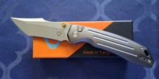 *LNIB*🔥SIXLEAF - Folding Knife w/10Cr15Mov Blade & Grey SS Handle*SL-82* READ⬇️ picture