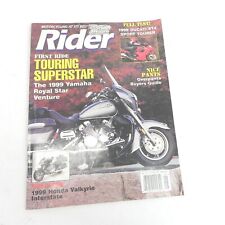 VINTAGE JANUARY 1999 RIDER MOTORCYCLE MAGAZINE SINGLE ISSUE HARLEYS SPORT BIKES picture