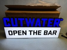 NEW Cutwater Spirits Real Cocktails Barback Bar Led Sign Light San Diego CA. picture