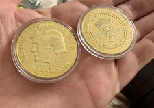 2 PC-Commemorative Trump Coins Second Term 2025-2029 President Donald Trump Gold picture