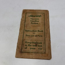 Vintage 1920s Stewart Vacuum Gasoline System Instruction Book Parts List Manual picture