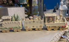 Lenox Holiday Traditions Christmas Train 3 Pc Set No Box picture