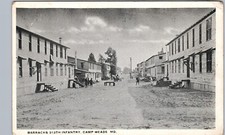 INFANTRY BARRACKS WW1 1910s camp meade md original antique postcard maryland picture