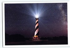 Postcard Cape Hatteras Lighthouse at Night Buxton North Carolina USA picture