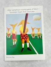 Bob the Dog Scottish Caber Toss Happy Birthday Greeting Card 1994 Allport picture
