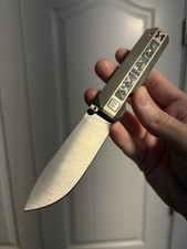 Knife Standards RR3 Station Vanax Frosty Fat Carbon Folding Knife picture