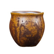 210ml Yixing Purple Clay Four Wealth Gods Tea Bowl Tea-tasting Cup Master Cup picture