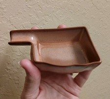 Frankoma Tan Clay Oklahoma Shaped Individual Size Trinket Dish/Ashtray Post 1950 picture