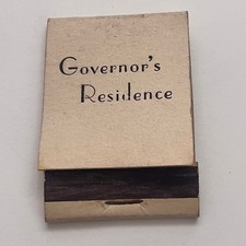 Governor's Residence Monogrammed Hartford CT Vintage Matchbook Cover TB8-MB-2 picture