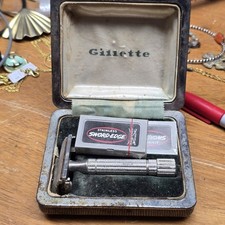 Vintage 1953 Gillette President TTO DE Safety Razor Date Code Y3 & Case picture