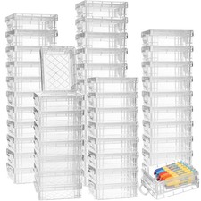 Suzile 50 Pcs Plastic Crayon Lid 4.8 X 3.4 X 1.6 In Crayon Storage Containers picture
